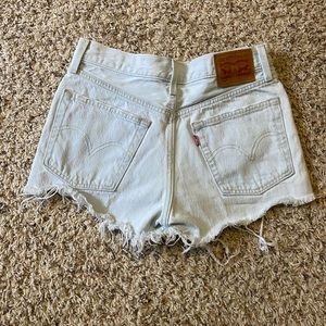 Light blue vintage Levi high waist shorts